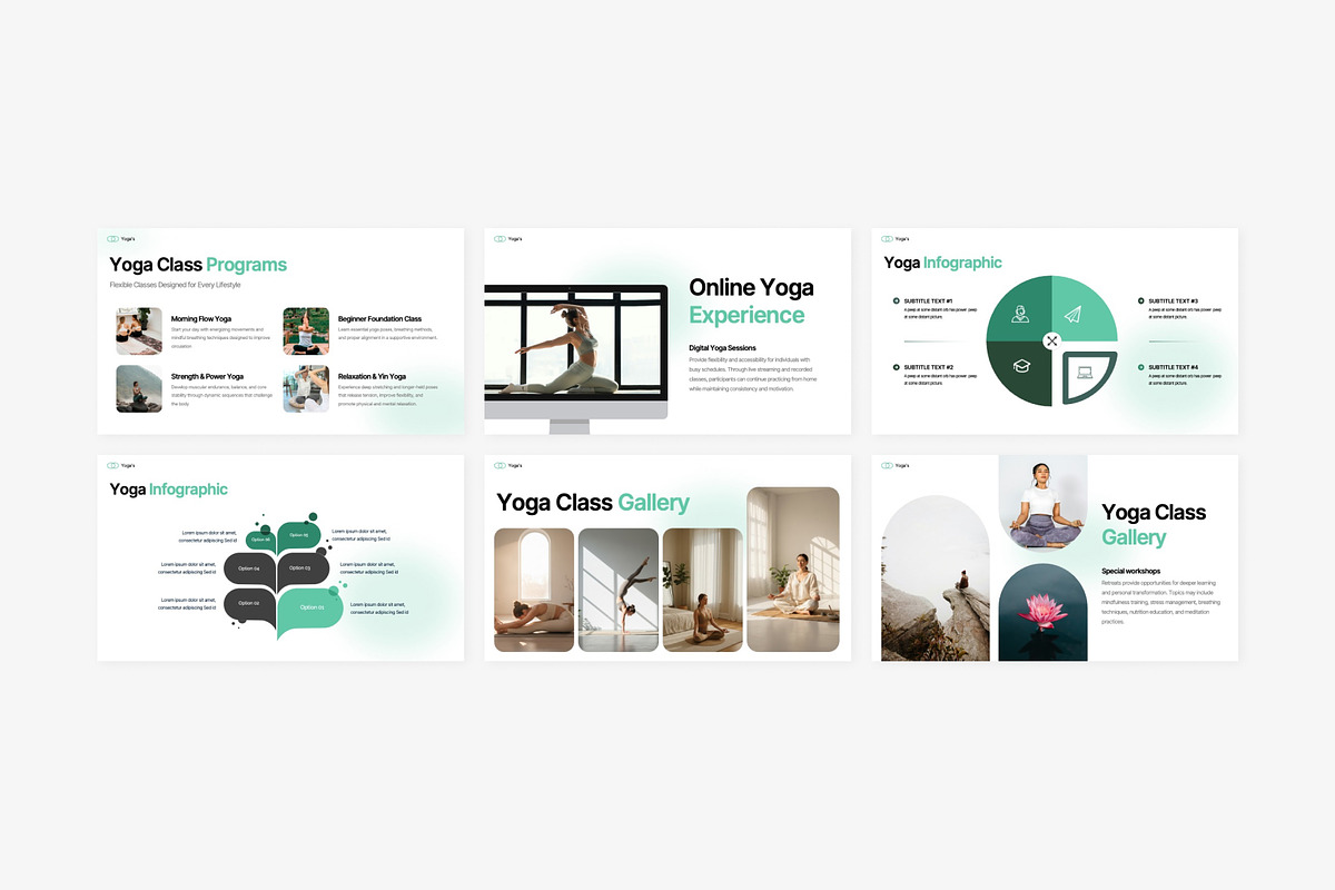 Yoga Academy Google Slides Template, a Presentation Template by Eklip Studio (Photo 4 of 6)