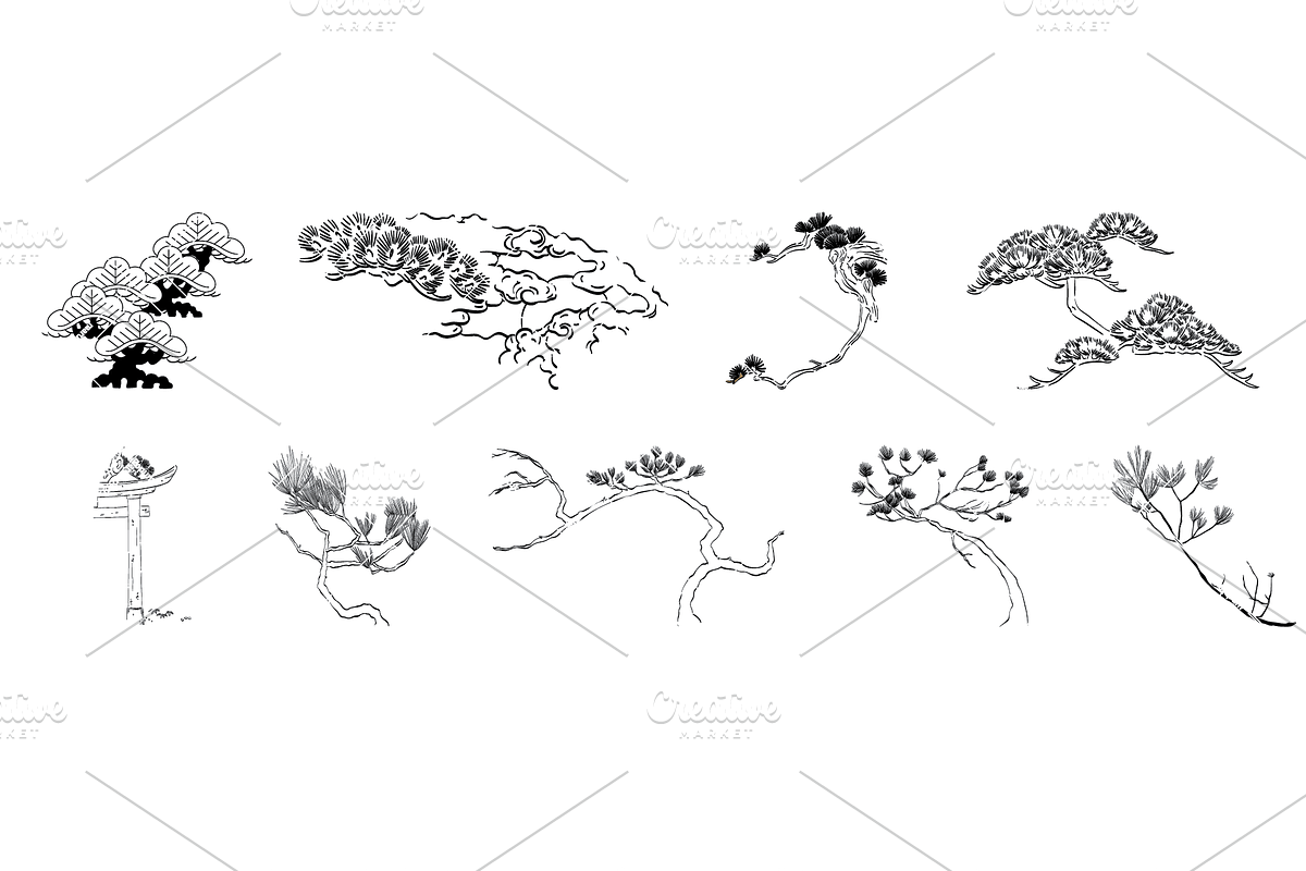 Bonsai Tree Elements, an Object Graphic by marukopum (Photo 3 of 3)