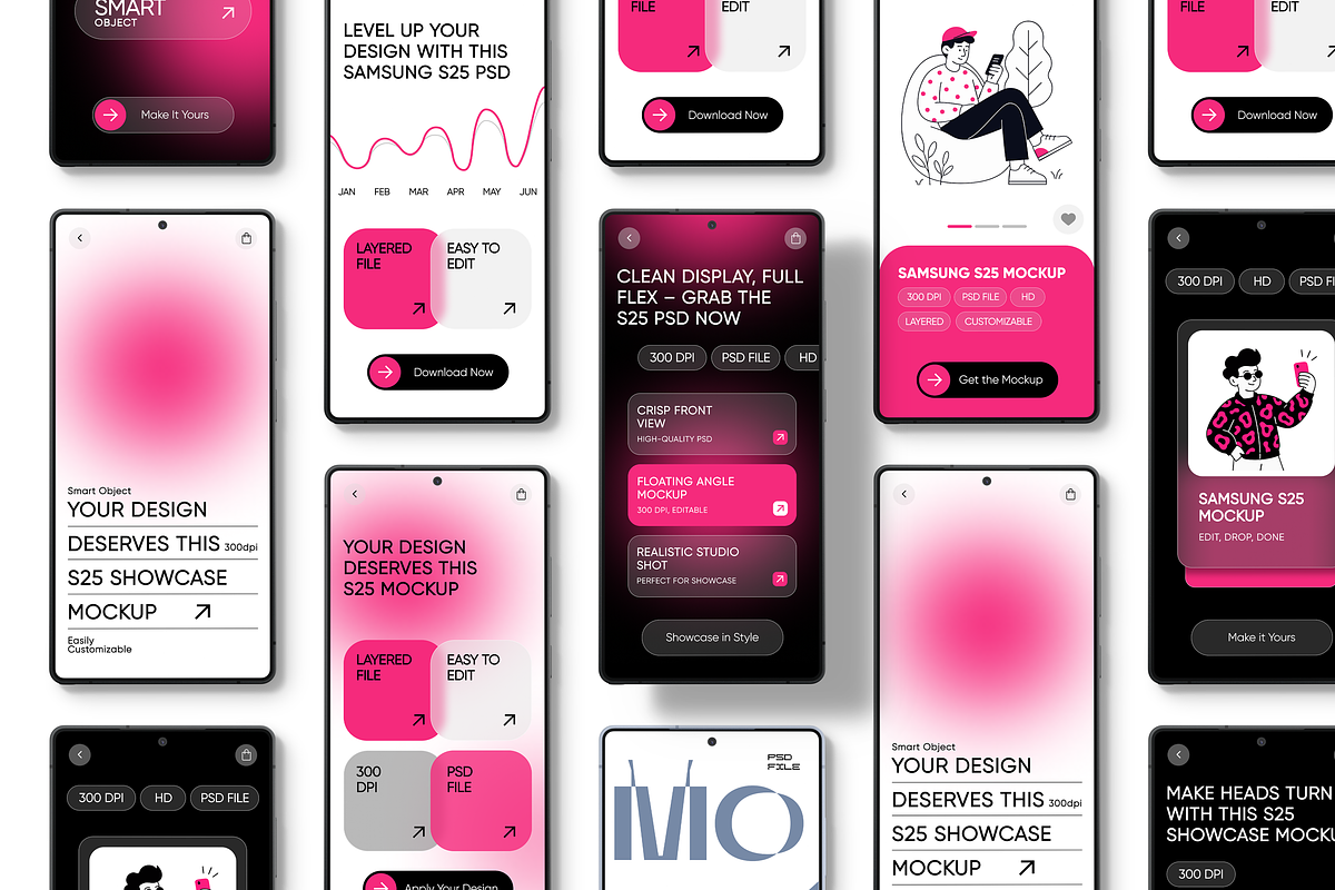 Samsung Galaxy S25 Mockup, a Device Mockup by Mockupdaddy (Photo 7 of 23)
