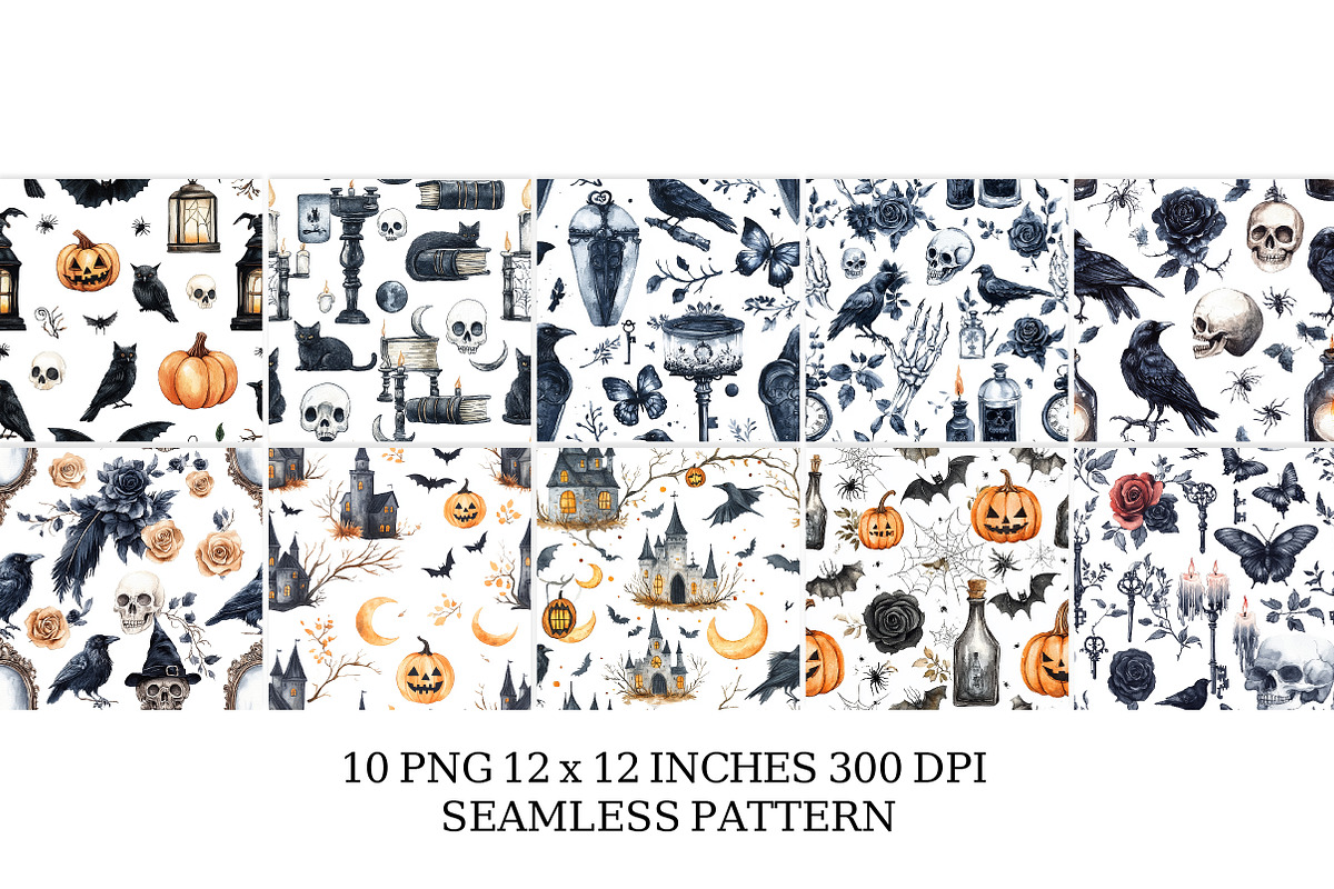 Dark Gothic Halloween Clipart, a Seasonal Illustration by Daily.Designs (Photo 2 of 7)