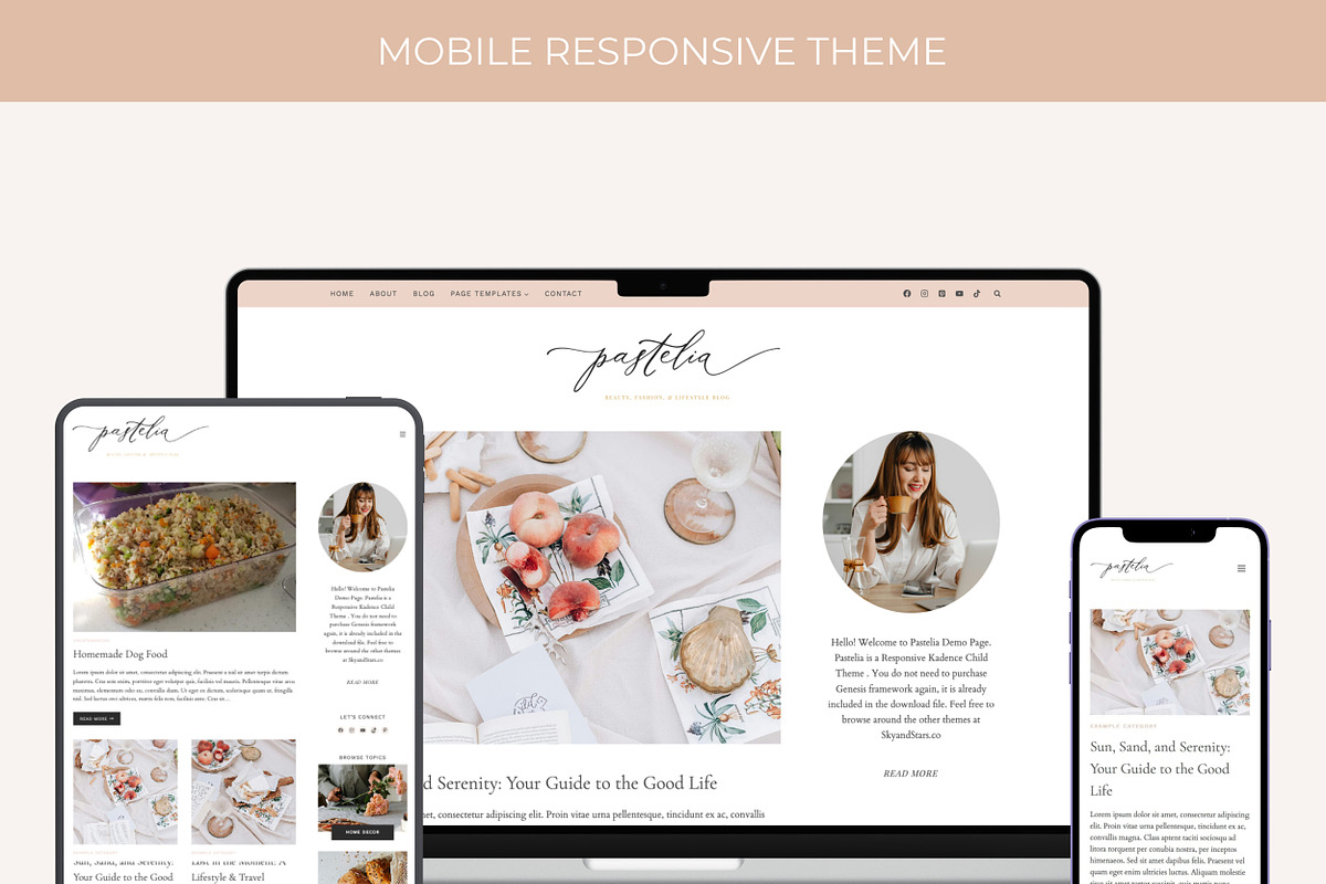 Pastelia Blog Kadence Child Theme, a WordPress Template by Sky and Stars (Photo 5 of 5)