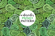 Watercolor PAISLEY Patterns, a Pattern Graphic by ekaart (Thumbnail 5 of 8)