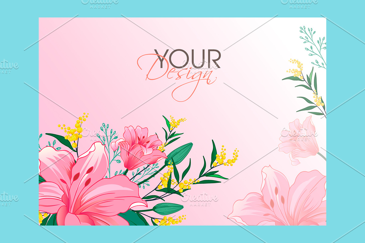 Beautiful floral template, a Branding & Logo Template by Amazing crafter