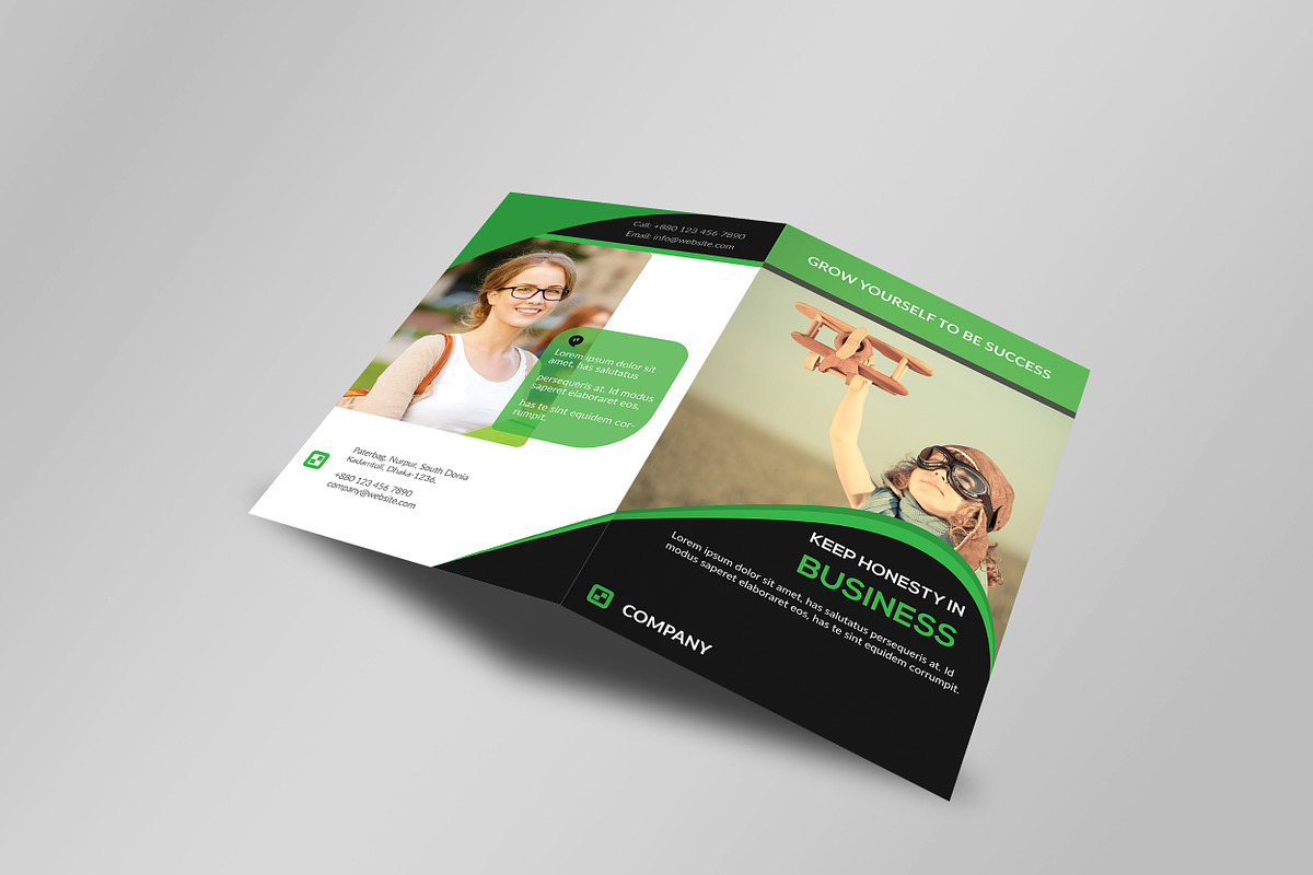 5 Clean Business Bi Fold Brochure, a Brochure Template by Imagine Design Studio (Photo 8 of 17)