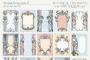 Botanical ornaments in the Art Nouve, a Pattern Graphic by Collection by VY (Thumbnail 7 of 9)