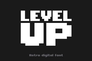 Level Up font, a Font by Youhhou