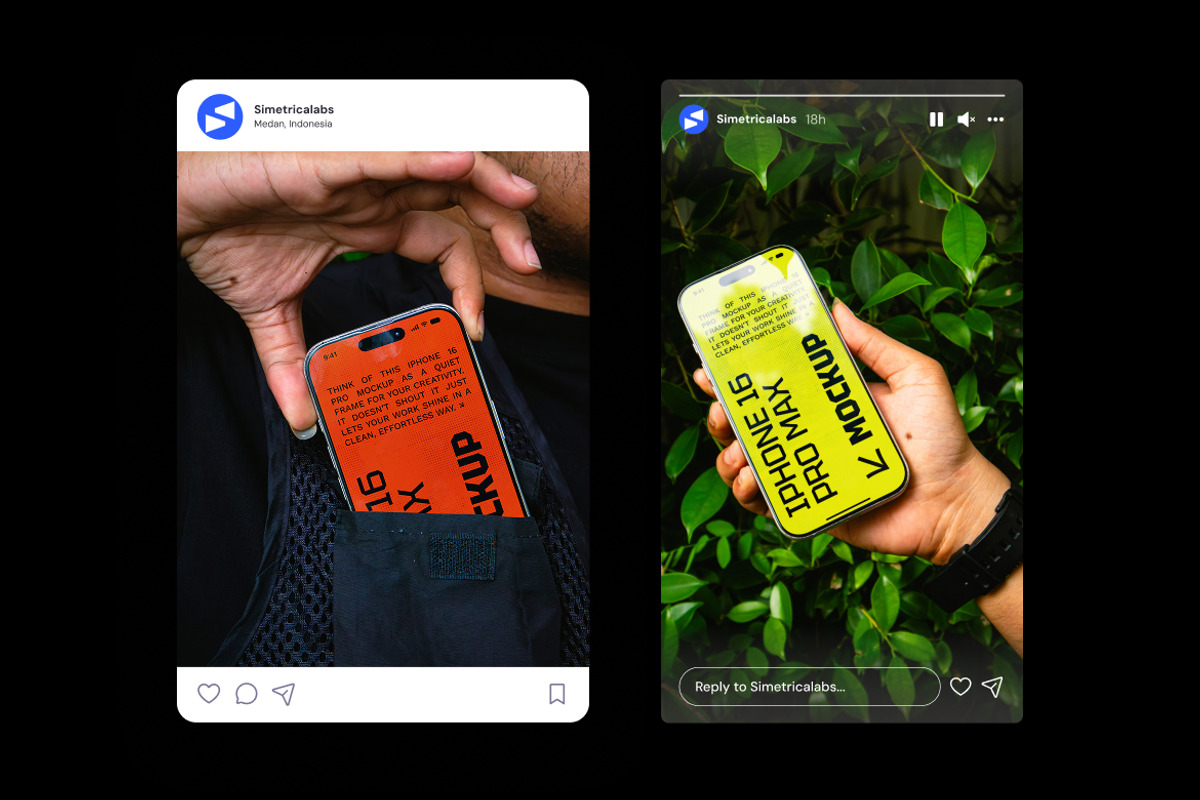 Iphone 16 Pro Max Mockup, an iPhone Mockup by Simetrica Labs (Photo 2 of 3)