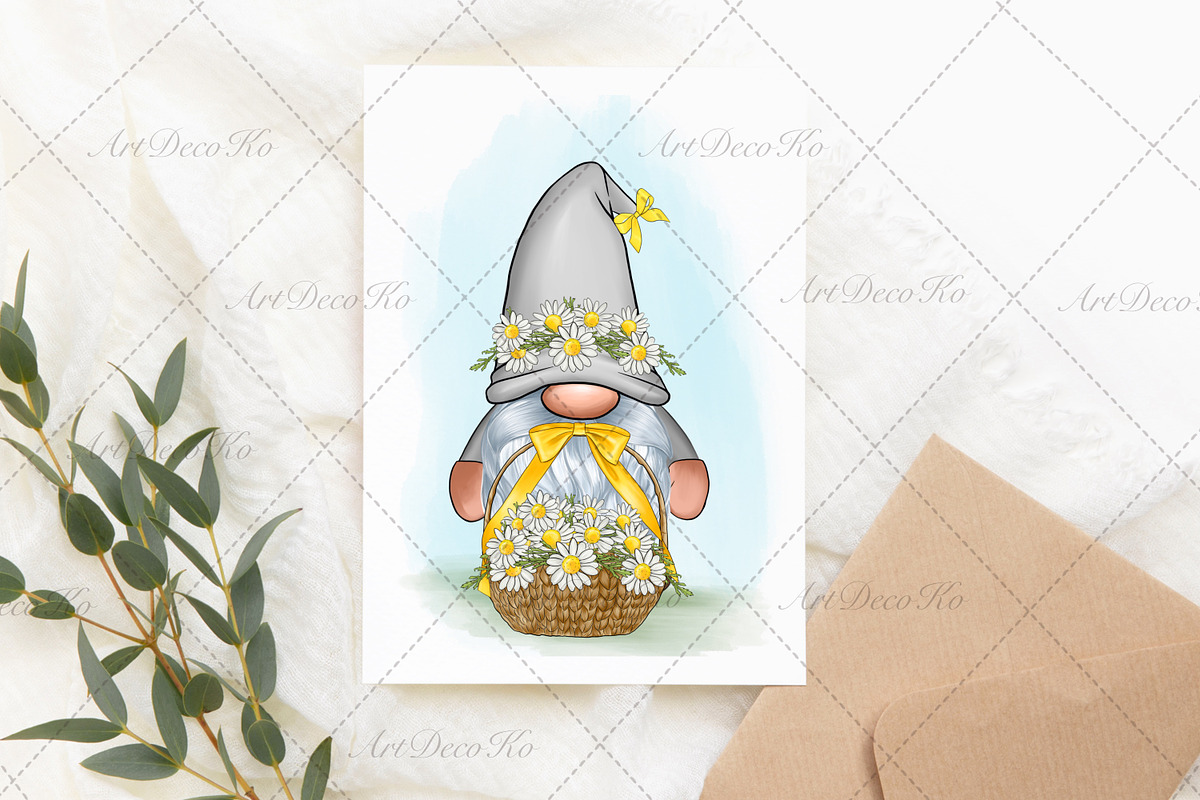 Grey Gnomes png, Daisy gnome, chamom, a Person Illustration by DekoArt (Photo 3 of 3)