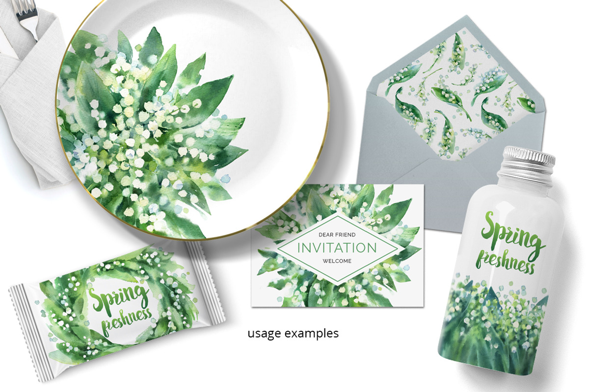 Lily of the Valley watercolor, an Illustration by ognivo (Photo 3 of 3)