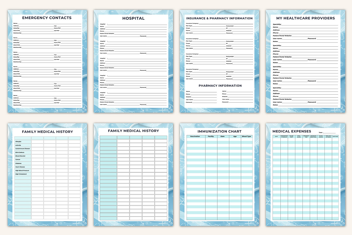 2026 Medical Tracker Mega Bundle, a Stationery Template by Designmela01 (Photo 5 of 10)
