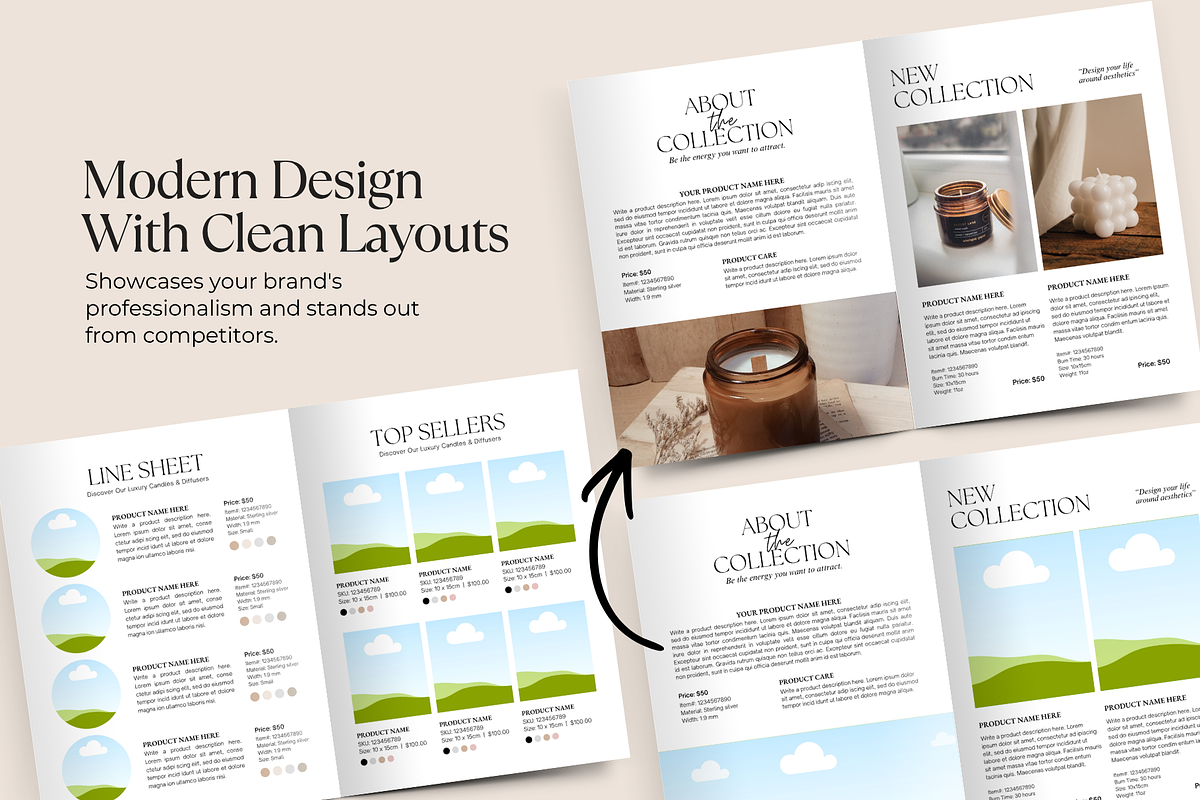 Product Catalog, Line Sheet Template, a Brochure Template by ShopRShop (Photo 7 of 10)