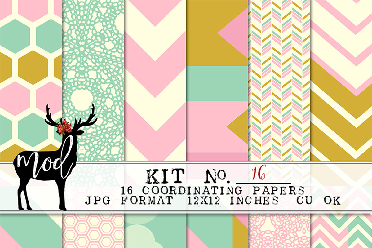 Background Papers Kit 16, a Pattern Graphic by Mod Paperie (Photo 1 of 2)