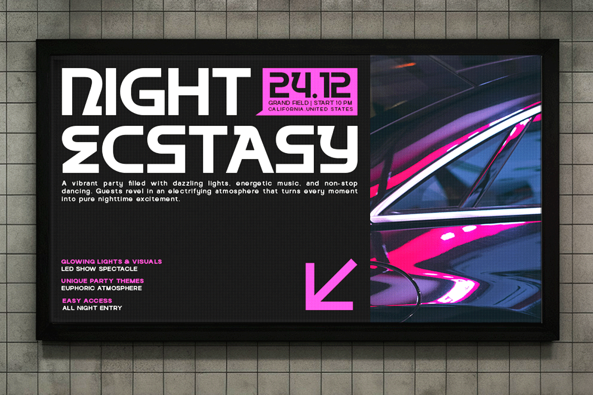 Nortan – A Futuristic Modern Display, a Sans Serif Font by roomspace creative lab (Photo 2 of 10)