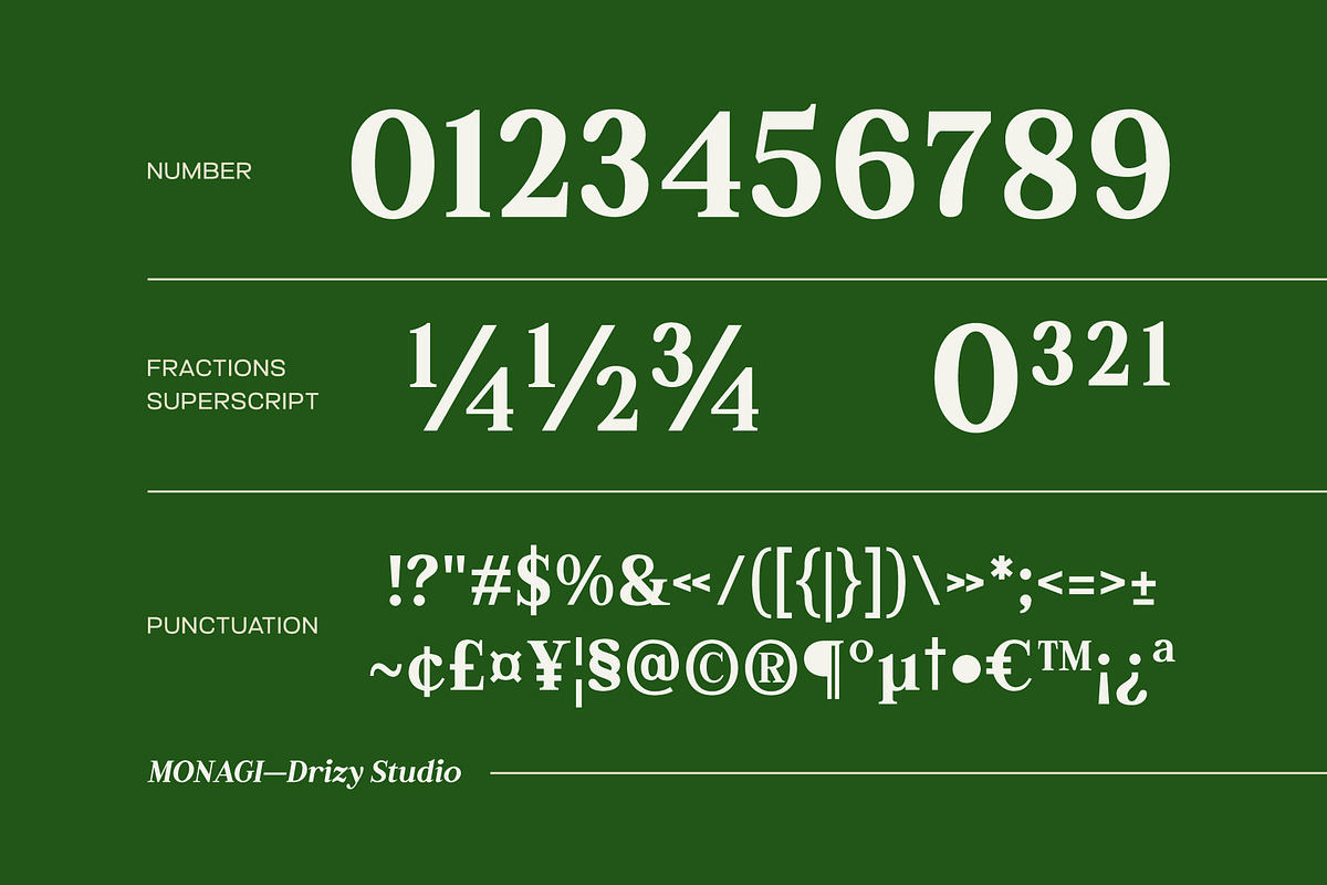 Monagi – Retro Golf Serif Font, a Serif Font by Drizy (Photo 4 of 10)