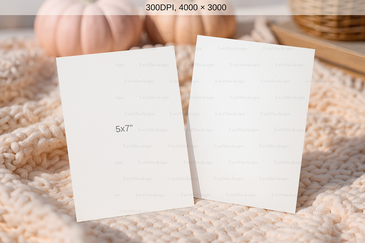 Autumn Card Mockup, an Advertising Mockup by TatiMockup (Photo 2 of 4)