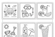 Summer Coloring Pages For Kids, a Seasonal Illustration by Ink Gallery (Thumbnail 4 of 4)