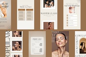 Nude Beauty Instagram Template Canva