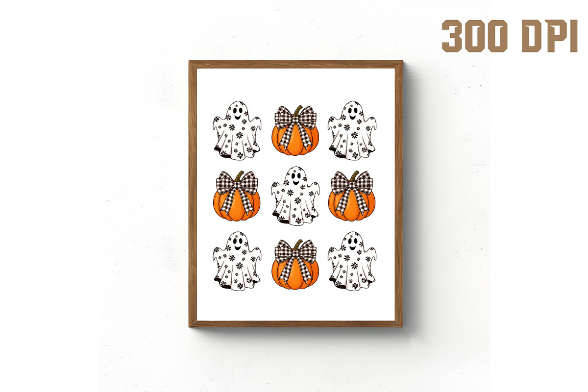 Pumpkins & Ghosts Sublimation PNG, an Illustration by Libby Wishes (Photo 2 of 6)