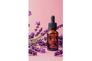 Lavender essential oil with flowers, a Beauty & Fashion Photo by Beautiful things