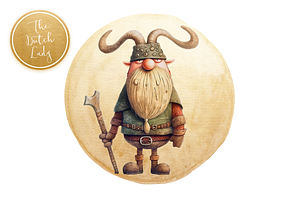 Cute Viking Life Clipart Set