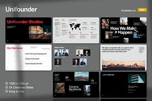 Unifounder Portfolio Google Slides, a Presentation Template by Unich Design Bureau