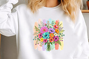 Boho Floral Brushstroke, Summer PNG, a Seasonal Illustration by Canvas Craft (Thumbnail 2 of 6)