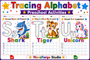 Preschool Alphabet S-T-U Worksheets, a Marketing Template by Ink Gallery (Thumbnail 1 of 2)