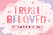 Trust Beloved – Cute & Cheerful Font, a Sans Serif Font by Limited.studio (Thumbnail 1 of 6)