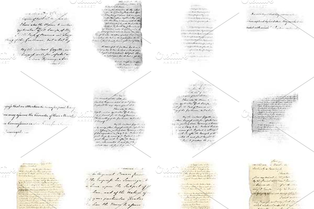 Vintage Script Notes, an Object Graphic by Vintage Style Designs