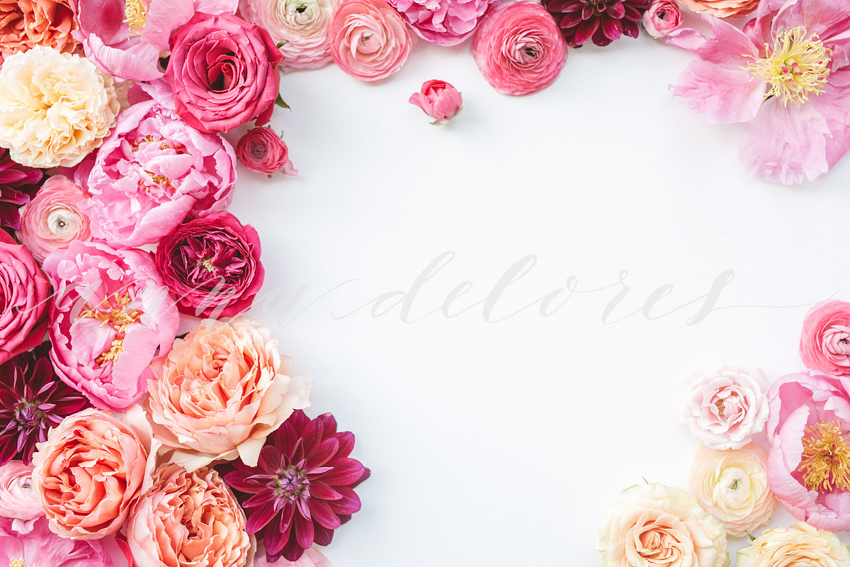 Styled Stock Photo, Pink Flowers 1, a Product Mockup by Anna Delores
