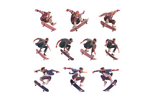 Skateboarder character cartoon, a Sport Illustration by Onyx