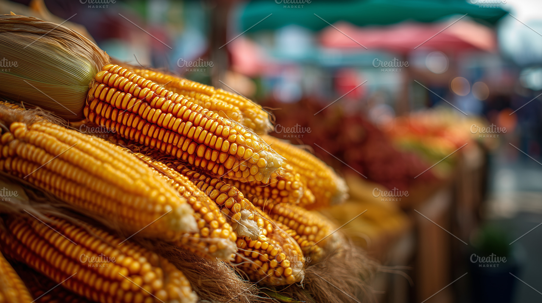 Natural corns on a market stall, a Food & Drink Photo by MistyDay