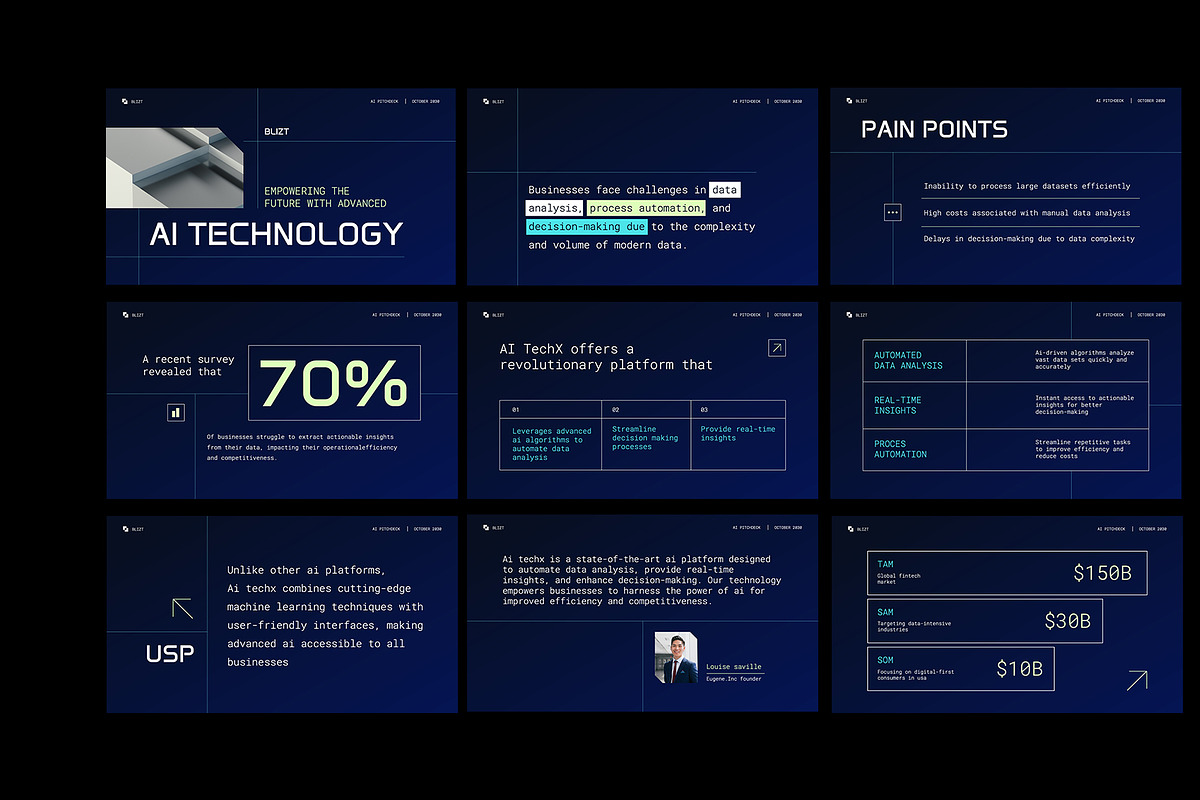 AI Company Pitch Deck Keynote, a Presentation Template by Neermana (Photo 2 of 4)