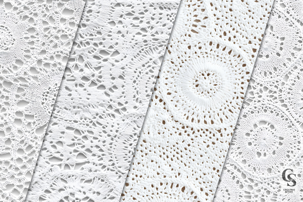 White Crochet Lace Seamless Pattern, a Pattern Graphic by Creative Store (Photo 2 of 4)