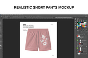 Realistic Short Pants Mockup, a Bottom Mockup by Irhasalfahad (Thumbnail 3 of 5)