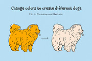 Dogs! Vector Clip Art Illustrations, an Animal Illustration by rouxsupplyco (Thumbnail 6 of 12)