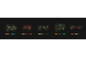 Abstract halftone dot shapes, an Illustration by Liudmyla Matviiets