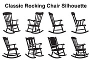 Heritage Rocking Chair Silhouettes, an Object Graphic by Creativeshirt (Thumbnail 1 of 3)