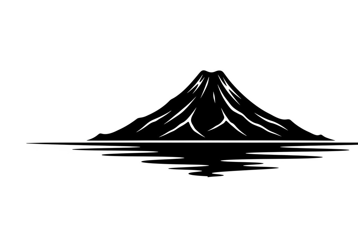 collection of volcano silhouettes, an Illustration by Amazin_art (Photo 14 of 31)