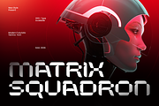 Matrix Squadron - Sci-Fi Font, a Sans Serif Font by Umitype (Thumbnail 1 of 14)
