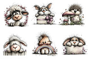 Peeking Easter Animals Clipart, an Illustration by Dream Creation (Thumbnail 7 of 7)