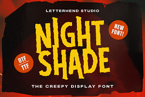 Nights Shade - Creepy Display, a Handwritten Font by Letterhend Studio