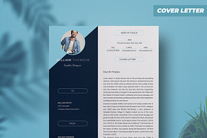 Dark & Light Blue Resume/cv