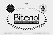 Bitend Geometric Edgy Y2K Pixel Font, a Sans Serif Font by Lettertype Studio (Thumbnail 1 of 15)