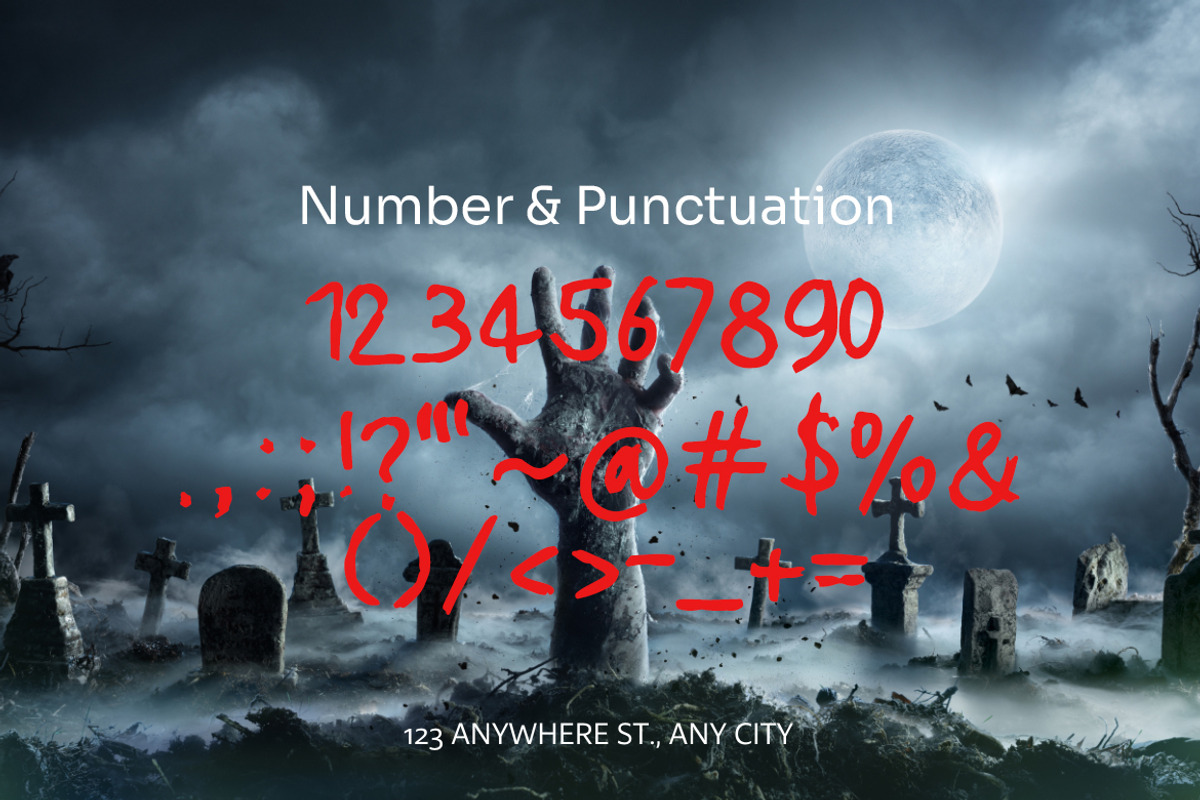 Vamsteino - Horror Brush Font, a Handwritten Font by Dhabee (Photo 6 of 8)