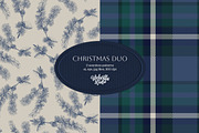 Christmas Duo Patterns, a Pattern Graphic by Bloomart Studio (Thumbnail 1 of 5)