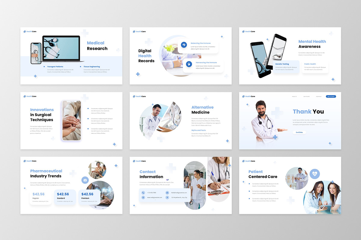 HealthCare - Medical PowerPoint, a Presentation Template by GraphauseProject (Photo 3 of 6)