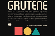 Grutene - Modern Geometric Fonts, a Sans Serif Font by Konstantine Studio (Thumbnail 1 of 4)