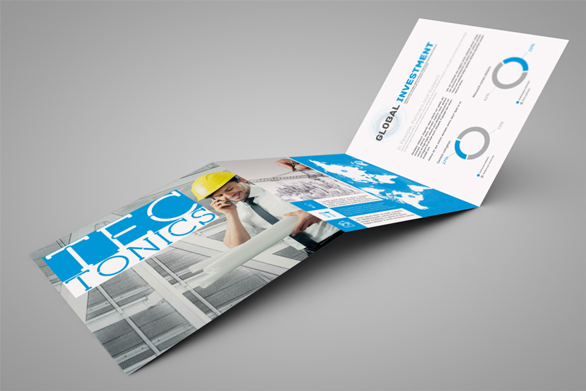 Square Trifold Mockup, a Print Template by RgraphicsDesign (Photo 1 of 5)
