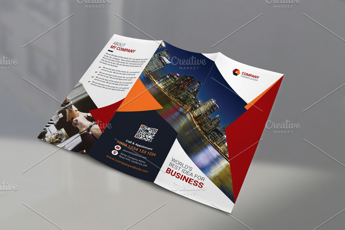 Celestial corporate trifold-brochure, a Brochure Template by A.Lamprianidis (Photo 6 of 15)